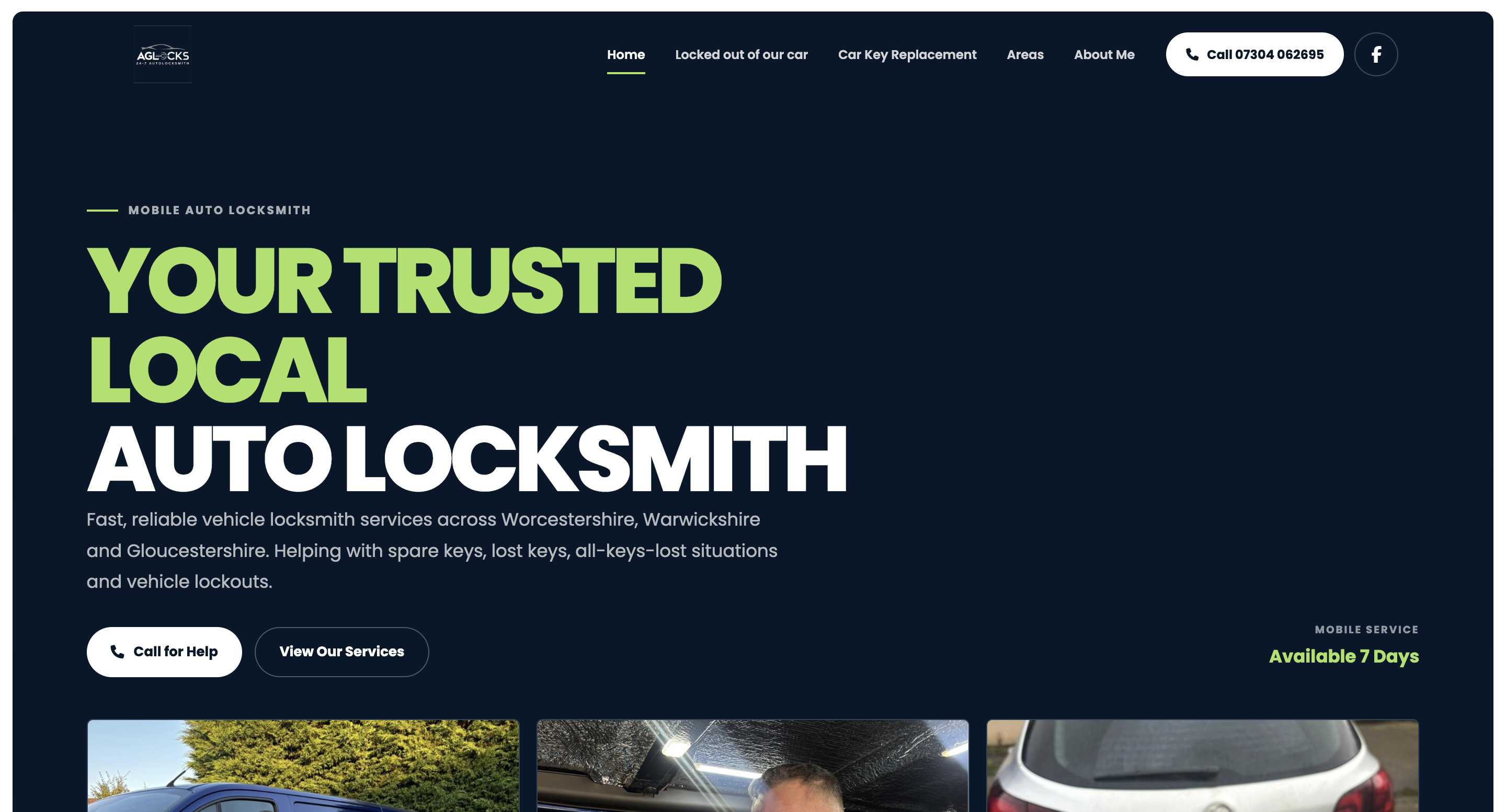 AG Locks auto locksmith website
